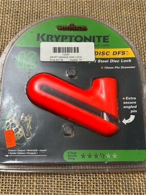 Kryptonite KryptoLok 10-S Disc Lock with 10mm Hardened Steel Pin & Pouch